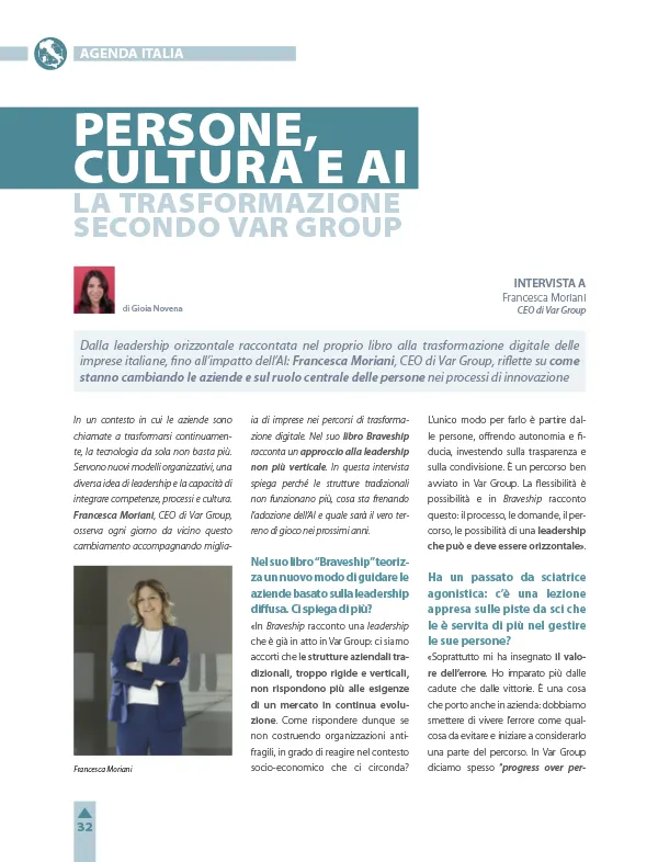 Intervista a Francesca Moriani, CEO di Var Group Gioia e Guenda