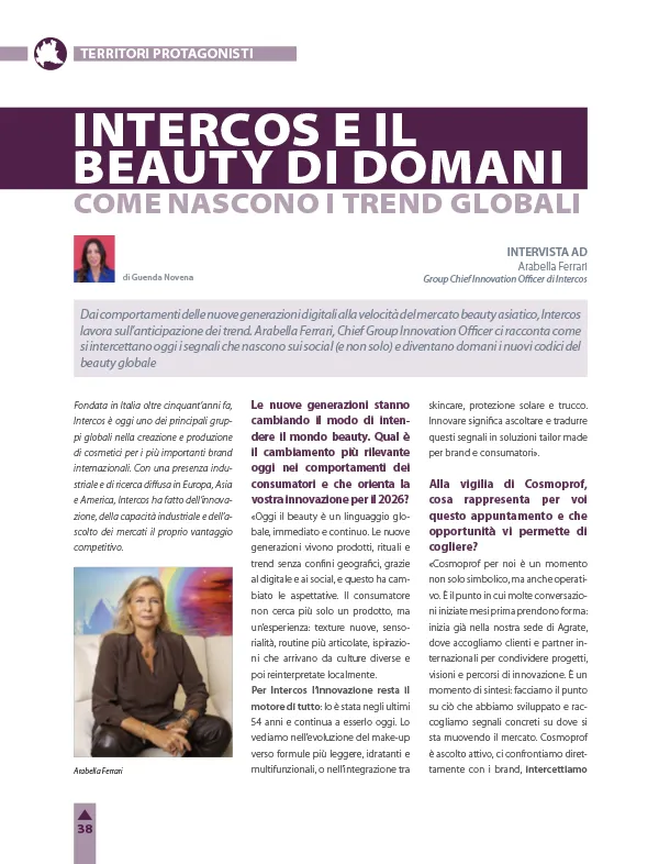 Intervista ad Arabella Ferrari, Group CIO di Intercos Gioia e Guenda